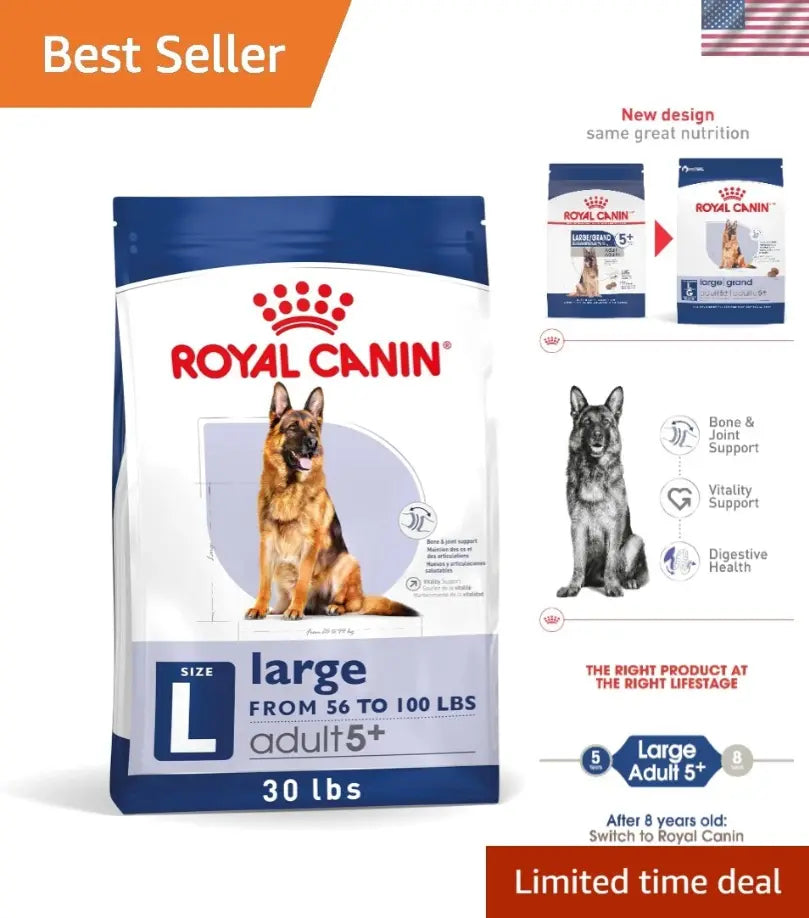 Nutritious Vegetable Flavor Large Adult Dog Food 30 lb, Supports Aging Canines -  Royal Canin
